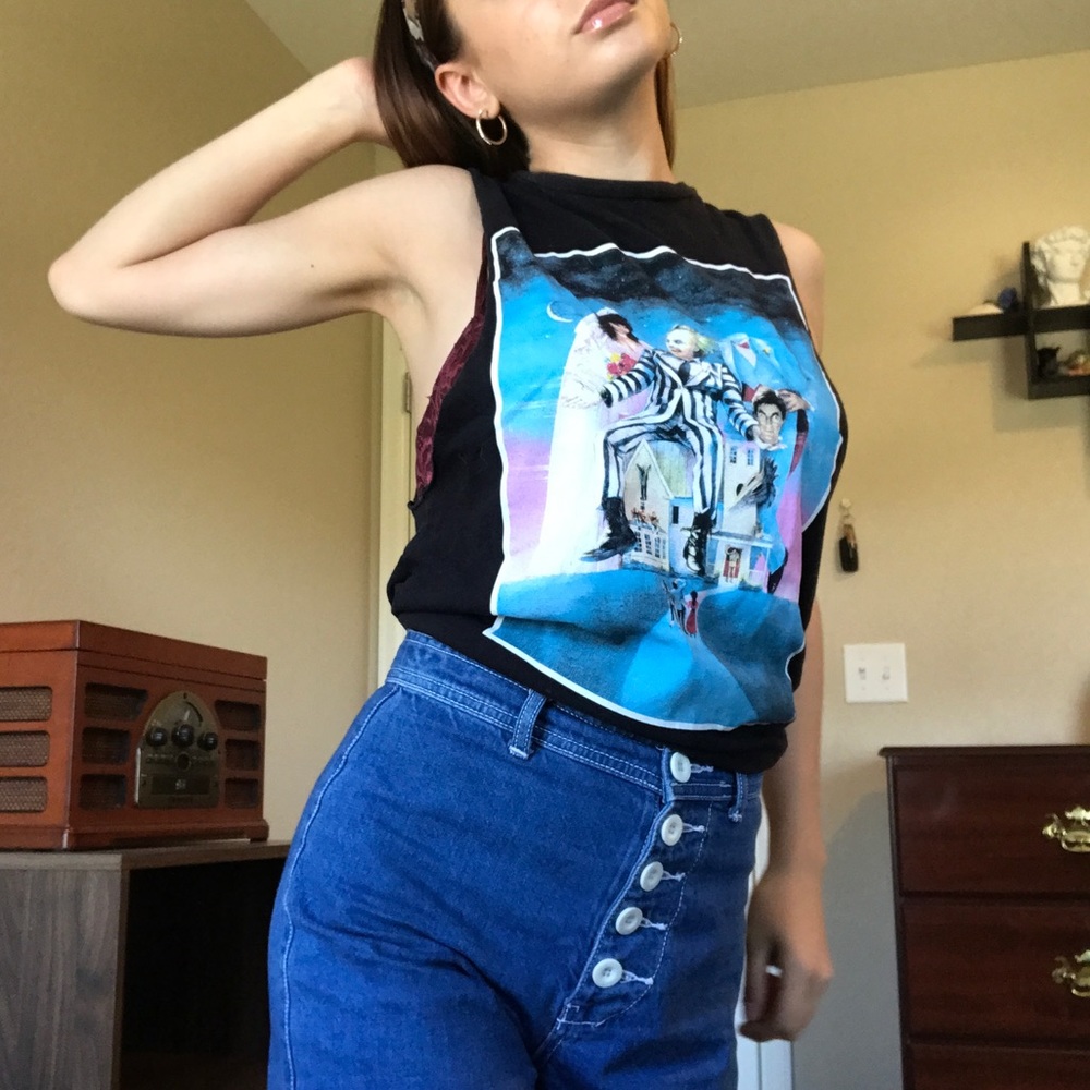 Beetlejuice muscle tank top